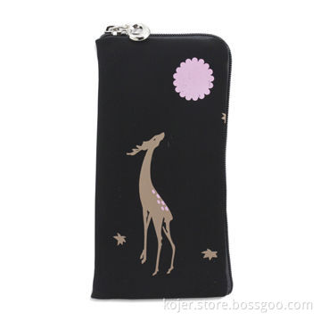 Mobile Phone Pouch for Apple's iPhone 4, Made of Velvet Material with Zipper Slider and Lanyard